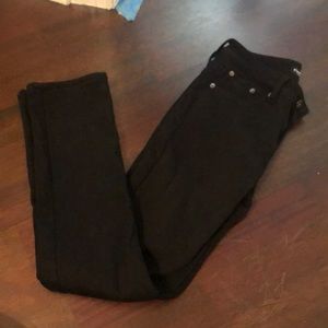 Camii Mia Fleece Lined Black Straight Leg Jeans